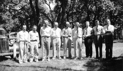 Sams picnic - Oran Sams, Wilbur Sams, Bill Sams, Vaden Sams, John Sams, L. L. Sams, Dick Ross, Bill Sams, Bert Sams