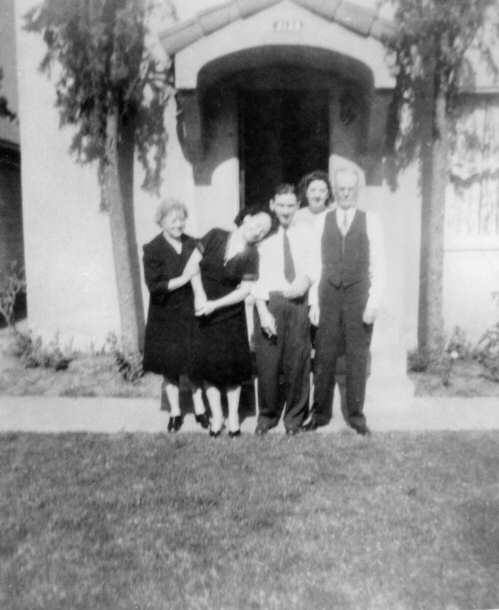 Left to Right: Unknown Lady, Clara (Holmes) Henry, Bill Stevens, Clara (Naylor) Holmes, Joe Holmes