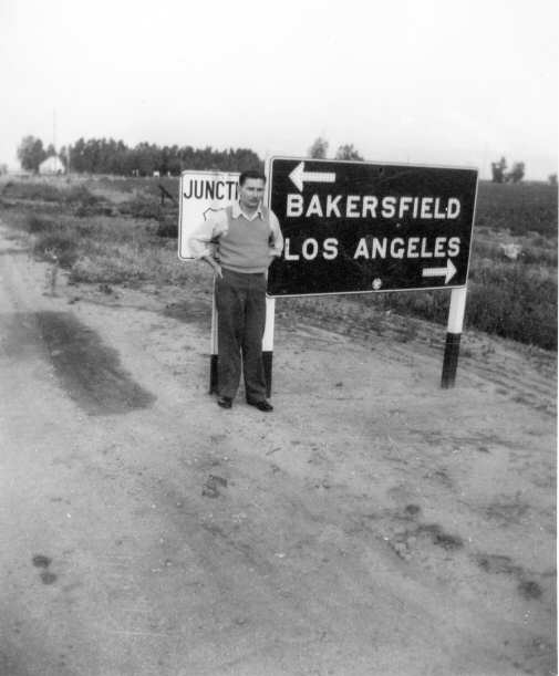 Bill Stevens at Highway 99 south of Bakersfield Calif.