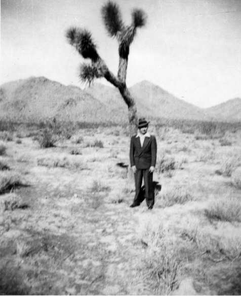 Bill Stevens on one of the ranches Apple Valley Calif.