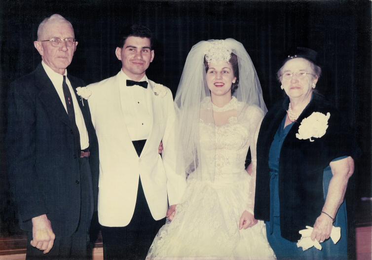 Tom Stevens, Bill Krone, Karen Sue (Sams) Krone, Bessie Mae (Kresge) Sams