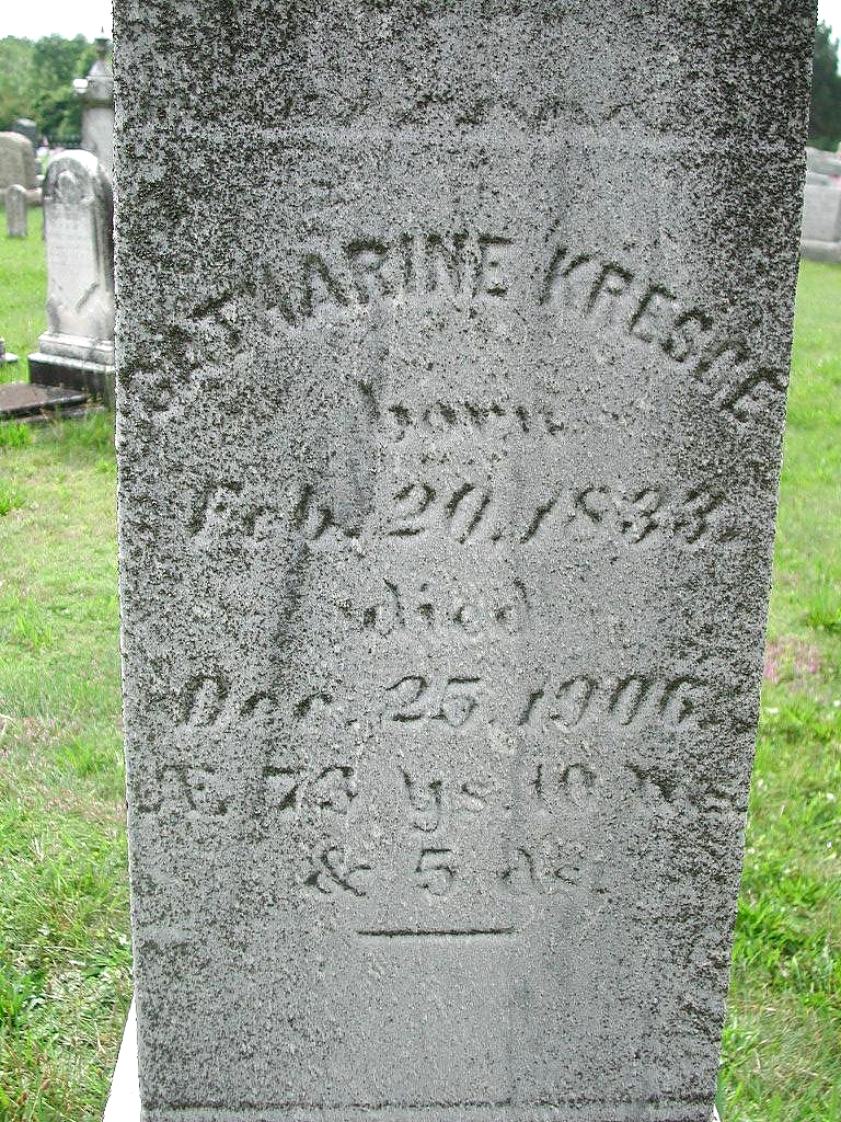Catharine Kresge Tombstone