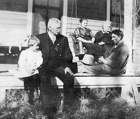 Charlotte Stevens,  John. W. Simpson, Mary (Holmes) Stevens, Emma (Layne) Stevens, Tom Stevens