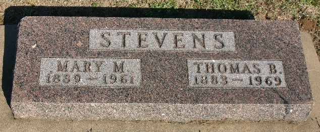 Tom B. & Mary (Holmes) Stevens